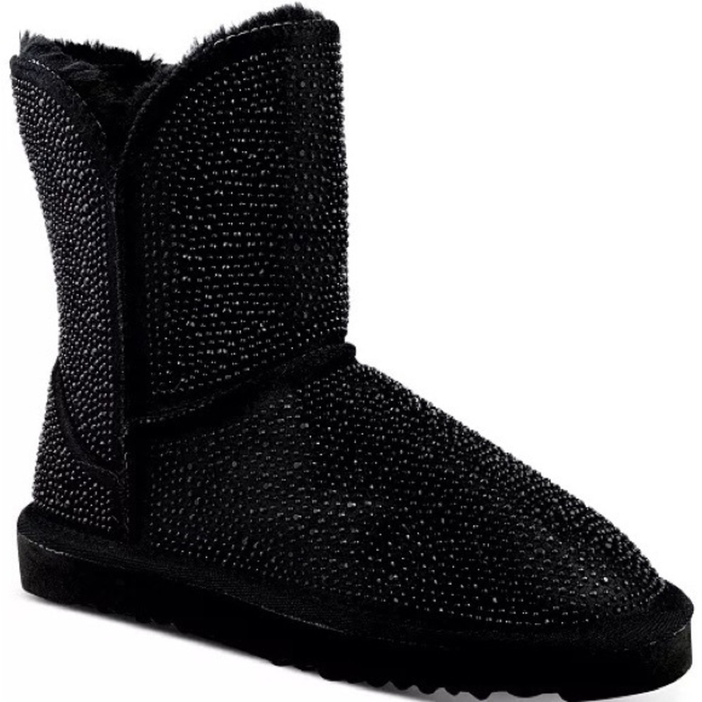 🆕New INC Black Bling pull on booties
